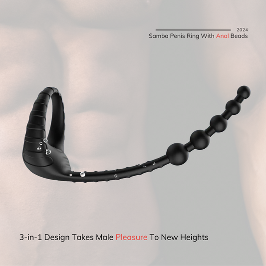 Samba Penis Ring With Anal Beads