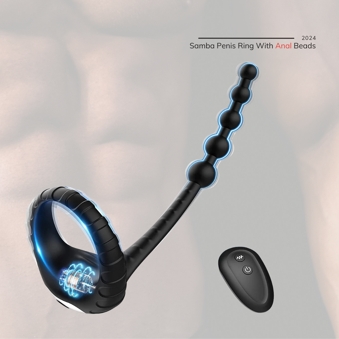 Samba Penis Ring With Anal Beads